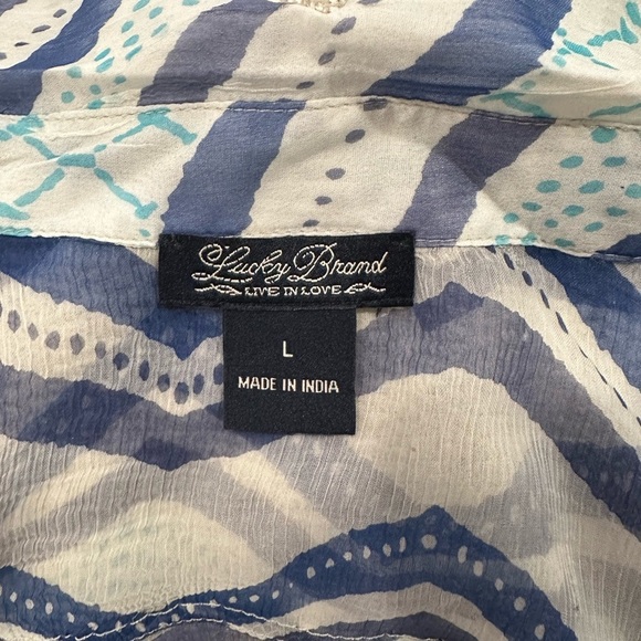 Lucky Brand Sheer Button Down Shirt - Picture 4 of 5